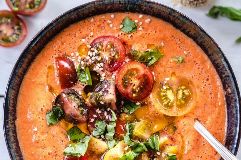 San Marzano Tomato and Fresh Goat Cheese Bisque