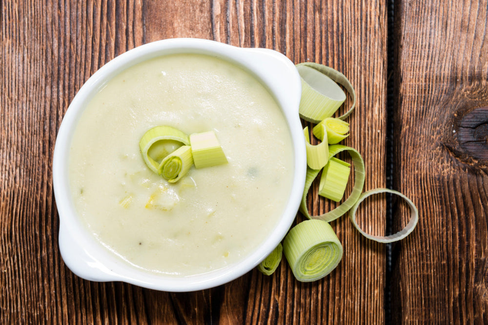 Creamy Potato Leek Soup (vegetarian)